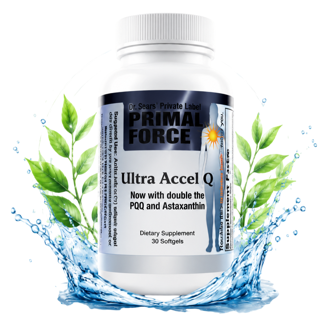 Ultra Accel Q advanced mitochondrial support supplement for daily wellness.